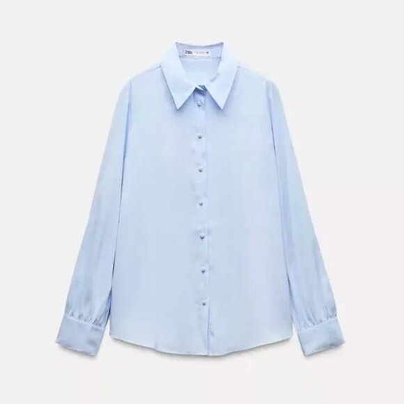 ZARA BLOUSE nwt WITH LINED BUTTONS - small - Picture 5 of 7